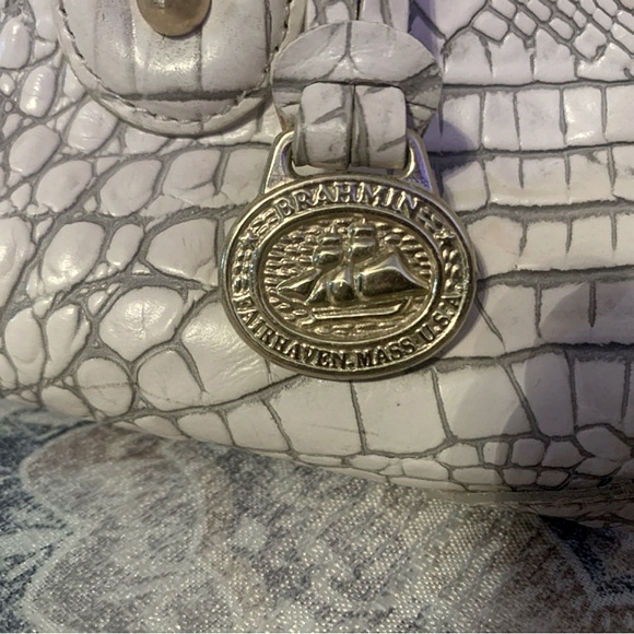 Brahmin Medium Ivory Satchel Bag - Picture 8 of 15